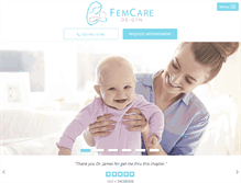 Tablet Screenshot of femcare-obgyn.com